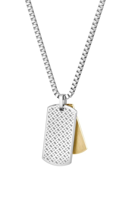 Hugo Boss Cufflinks and Jewelry-Box-chain necklace with branded double-tag pendant-hugo boss store - Image 2