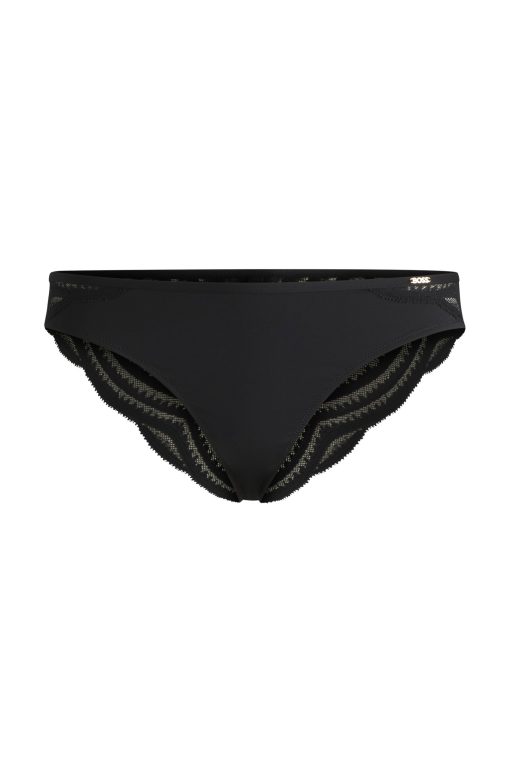 Hugo Boss Underwear, Pajamas, and Socks-Lace-trim briefs with logo detail-hugoboss