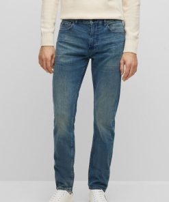 Hugo Boss Pants-Slim-fit jeans in super-soft blue denim-boss outlet