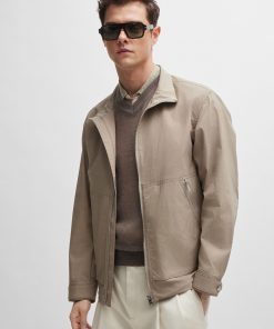 Hugo Boss Jackets and Coats-Water-repellent jacket in a cotton blend-hugoboss