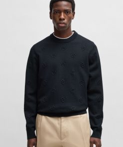 Hugo Boss Sweaters and Cardigans-Wool sweater with Double B monograms-boss hugo