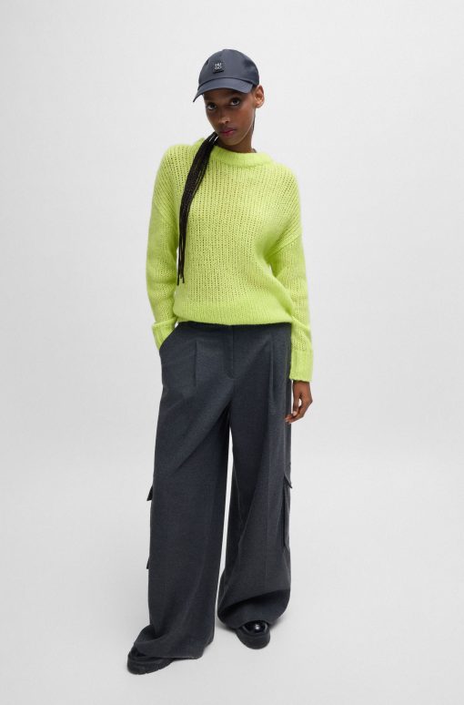 Hugo Boss Sweaters and Cardigans-Oversize-fit sweater in wool-hugo boss near me - Image 2