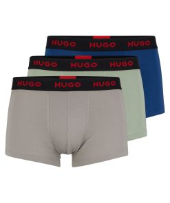 Hugo Boss Underwear-Three-pack of logo-waistband trunks in stretch cotton-hugo boss store