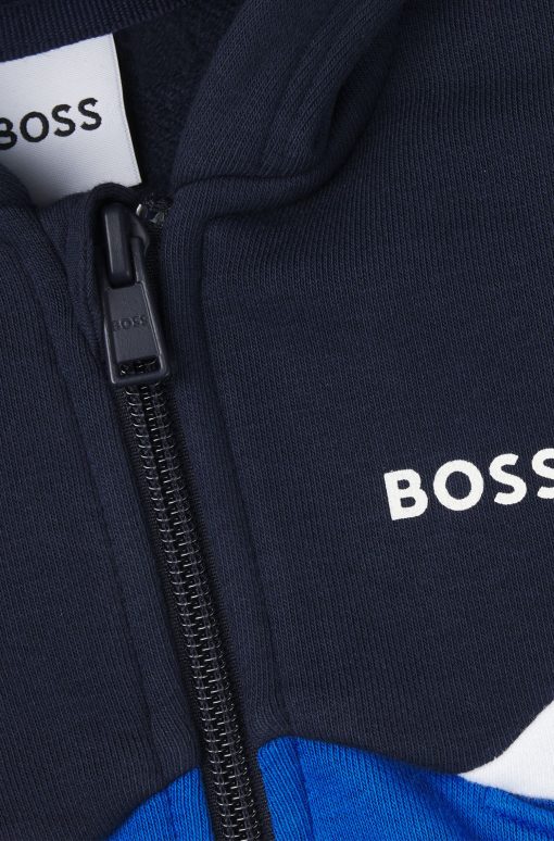 Hugo Boss-Kids' tracksuit with color-blocking and logo prints-hugo - Image 2