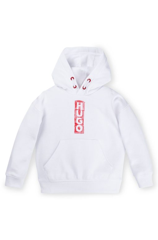 Hugo Boss-Kids' hoodie with marker-style logos-boss near me