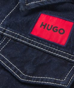 Hugo Boss-Kids’ denim jacket with detachable fleece hood-boss hugo 2