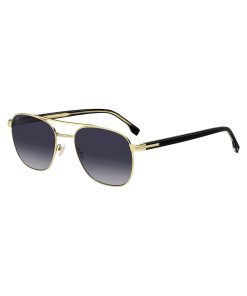 Hugo Boss Eyewear-Double-bridge sunglasses in black and gold tones-boss near me