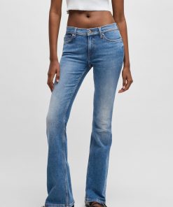 Hugo Boss Pants-Flared jeans in blue comfort-stretch denim-boss store near me