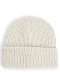 Hugo Boss Hats and Gloves-Ribbed beanie hat with embroidered handwritten logo-hugo boss store 2