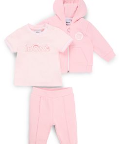 Hugo Boss-Gift-boxed three-piece tracksuit for babies-boss outlet