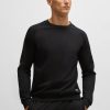 Hugo Boss Sweatshirts and Jogging Pants-Cotton-terry T-shirt with contrast side panels-boss store near me 3