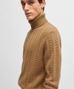 Hugo Boss Sweaters and Cardigans-Cable-knit sweater in wool and cashmere-boss store near me 2