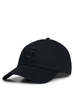 Hugo Boss-Cotton-twill cap with embroidered Double B monogram-hugo boss near me