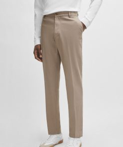 Hugo Boss Pants-Regular-fit trousers in patterned stretch cotton-boss hugo