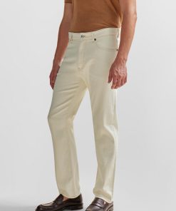 Hugo Boss Pants-Regular-fit jeans in ecru luxury-comfort denim-hugo boss sale