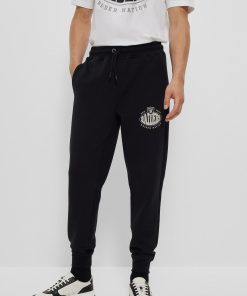 Hugo Boss Sweatshirts and Jogging Pants-BOSS x NFL cotton-blend tracksuit bottoms with collaborative branding-hugo boss sale