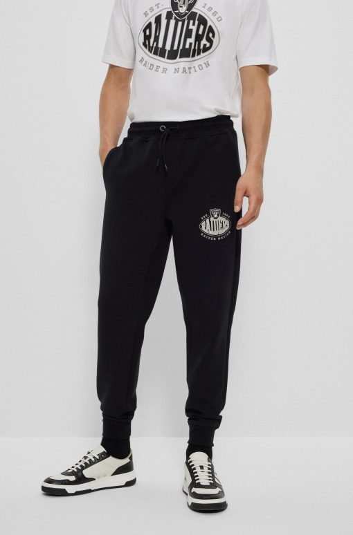 Hugo Boss Sweatshirts and Jogging Pants-BOSS x NFL cotton-blend tracksuit bottoms with collaborative branding-hugo boss sale