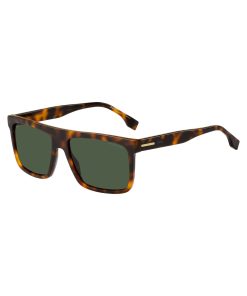 Hugo Boss Eyewear-Rectangular Havana-acetate sunglasses with gold-tone trims-hugo boss store