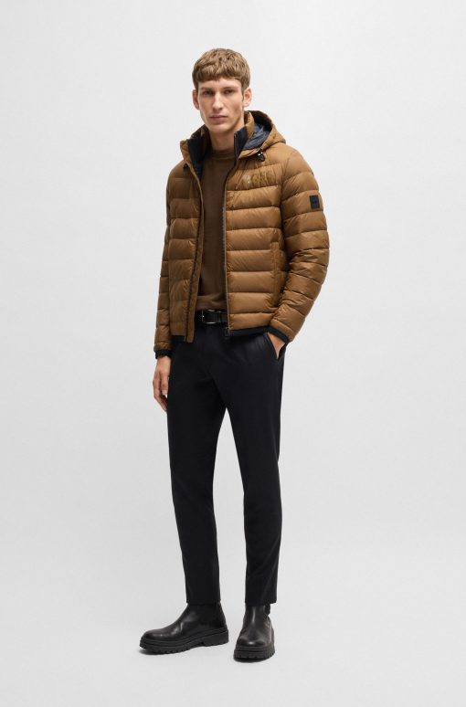 Hugo Boss Jackets and Coats-Water-repellent down jacket with tonal logo-boss near me - Image 2