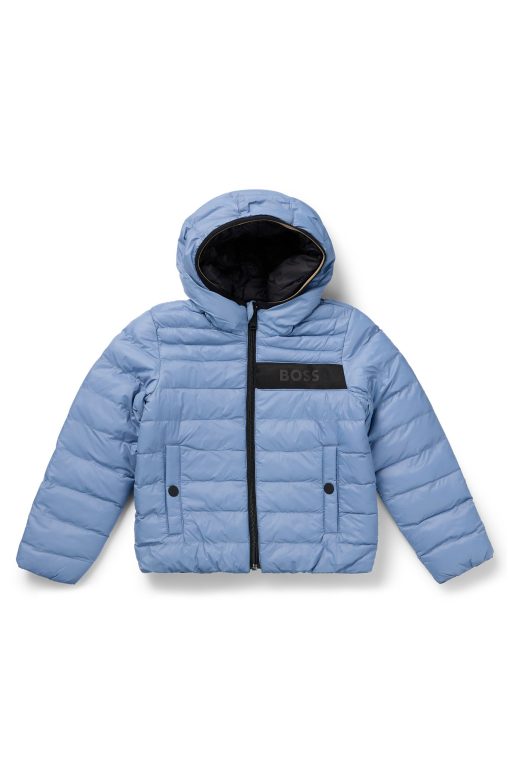 Hugo Boss-Kids' reversible hooded jacket with water-repellent finish-boss near me - Image 2