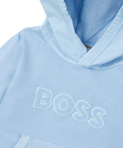 Hugo Boss-Kids’ hoodie in French terry with logo print-hugo boss near me 2