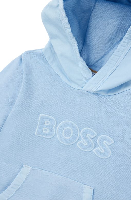 Hugo Boss-Kids' hoodie in French terry with logo print-hugo boss near me - Image 2