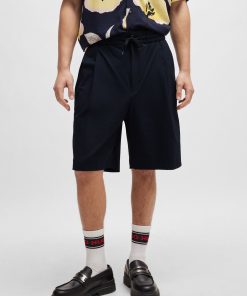 Hugo Boss-Performance-stretch seersucker shorts with drawstring waist-hugo boss near me