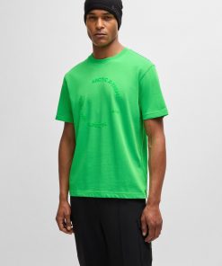 Hugo Boss T-Shirts-Cotton-jersey relaxed-fit T-shirt with seasonal artwork-boss store