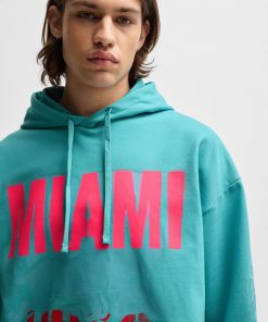 Hugo Boss-Cotton-terry hoodie with Miami print-boss near me 2