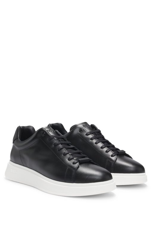 Hugo Boss Sneakers-Leather trainers with rubber outsole-hugo by hugo boss