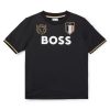 Hugo Boss-Kids’ V-neck T-shirt with degradé artwork-hugo boss store near me 3