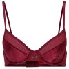 Hugo Boss Underwear, Pajamas, and Socks-Velvet-detail triangle bra with logo waistband-hugo boss sale 4