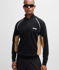 Hugo Boss-Sweater with color-blocking and logo-hugo boss store