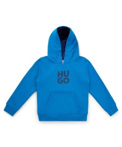 Hugo Boss-Kids’ hoodie with stacked logo-boss hugo