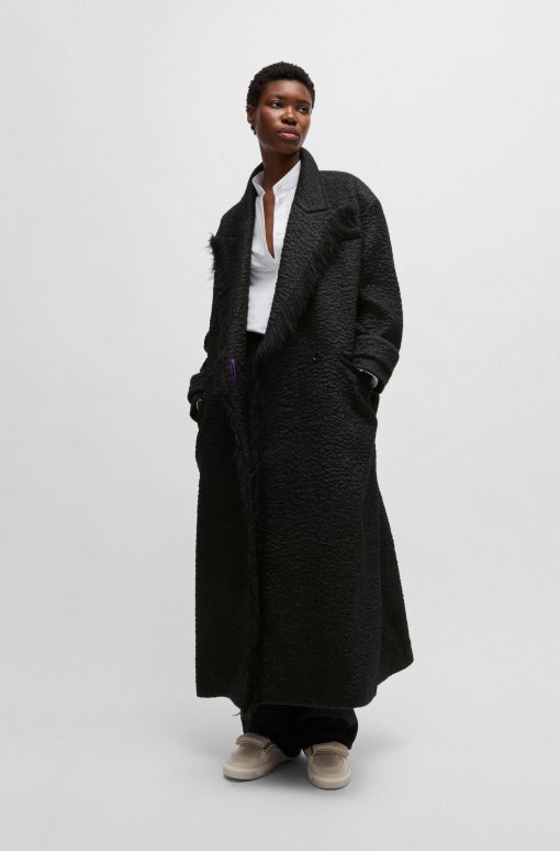 Hugo Boss Jackets and Coats-NAOMI x BOSS oversize-fit coat in wool-boss near me - Image 2