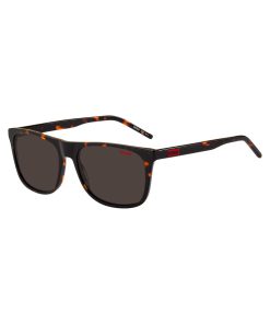 Hugo Boss Eyewear-Havana-acetate sunglasses with rubber logo-boss store