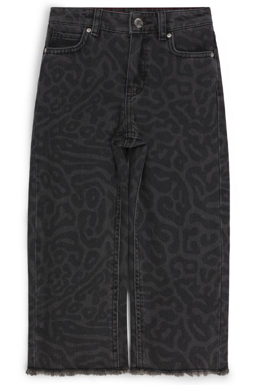 Hugo Boss-Kids' relaxed-fit jeans in cheetah-print denim-hugo boss store