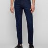 Hugo Boss Pants-Loose-fit jeans in black denim with adjustable hems-hugo boss store near me 4