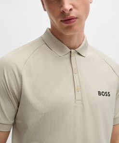 Hugo Boss Polo Shirts-BOSS x Matteo Berrettini waffle-fabric polo shirt-hugoboss 2