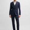 Hugo Boss Suits-Modern-fit suit in micro-patterned performance-stretch fabric-hugoboss 3