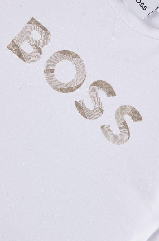 Hugo Boss-Kids' long-sleeved T-shirt with signature-stripe details-hugoboss - Image 2