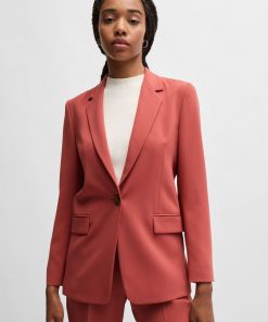 Hugo Boss Tailored Jackets-Regular-fit jacket in crease-resistant crepe-hugo boss near me