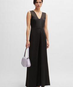 Hugo Boss Dresses-Jumpsuit in lustrous fabric with layered effect-hugo boss outlet