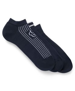 Hugo Boss Socks-Three-pack of ankle-length socks with branding-boss hugo