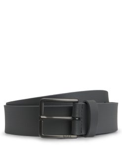 Hugo Boss Belts-Italian-leather belt with embossed structure-hugo boss sale