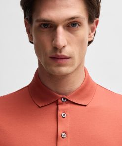 Hugo Boss Polo Shirts-Regular-fit polo shirt in mercerized Italian cotton-hugo boss outlet 2