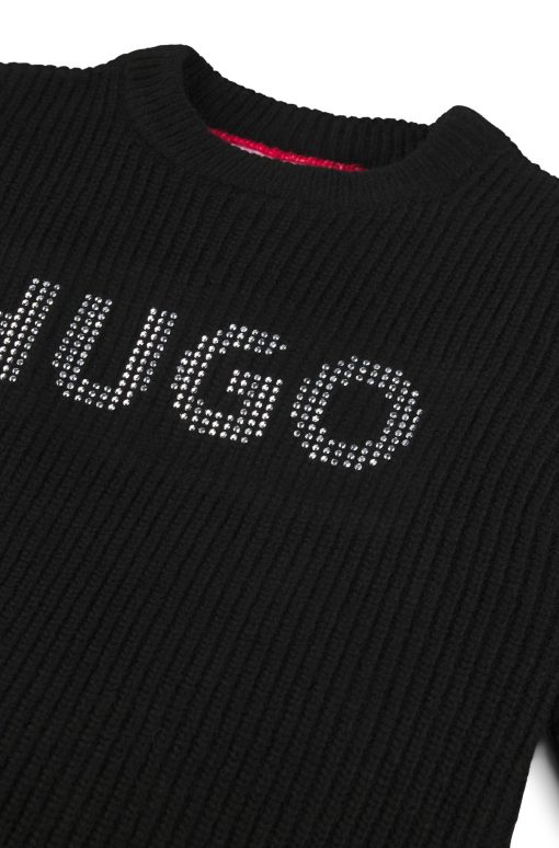 Hugo Boss-Kids' knitted sweater dress with studded logo-hugo boss near me - Image 2