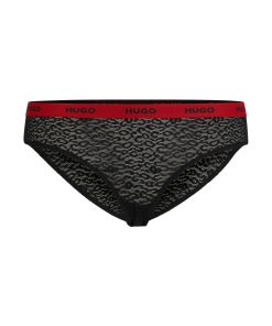 Hugo Boss Underwear, Pajamas, and Socks-Stretch-lace briefs with logo waistband-boss outlet