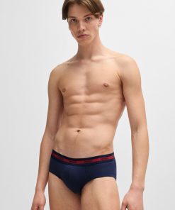 Hugo Boss-Three-pack of stretch-cotton briefs with logo waistbands-boss hugo 2