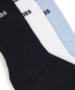 Hugo Boss Socks-Three-pack of short socks with logos-hugo boss store near me 2